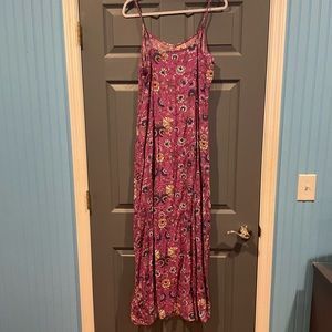 Purple floral maxi dress